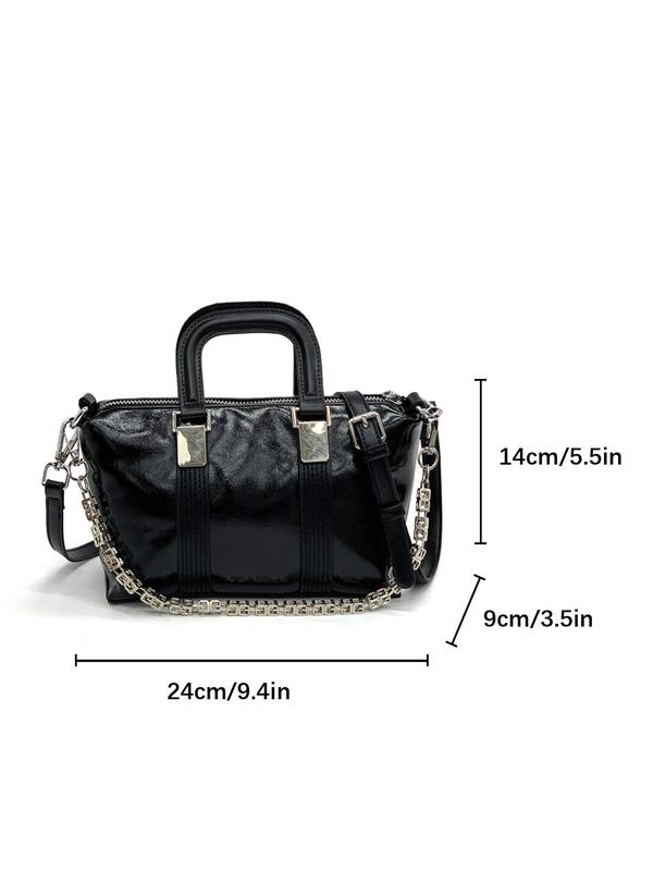 Women's Fashion Chain Strap Crossbody Bag, Casual Versatile Shoulder Bag for Daily Commuting, Trendy All-match Commuter Bag for Daily Used