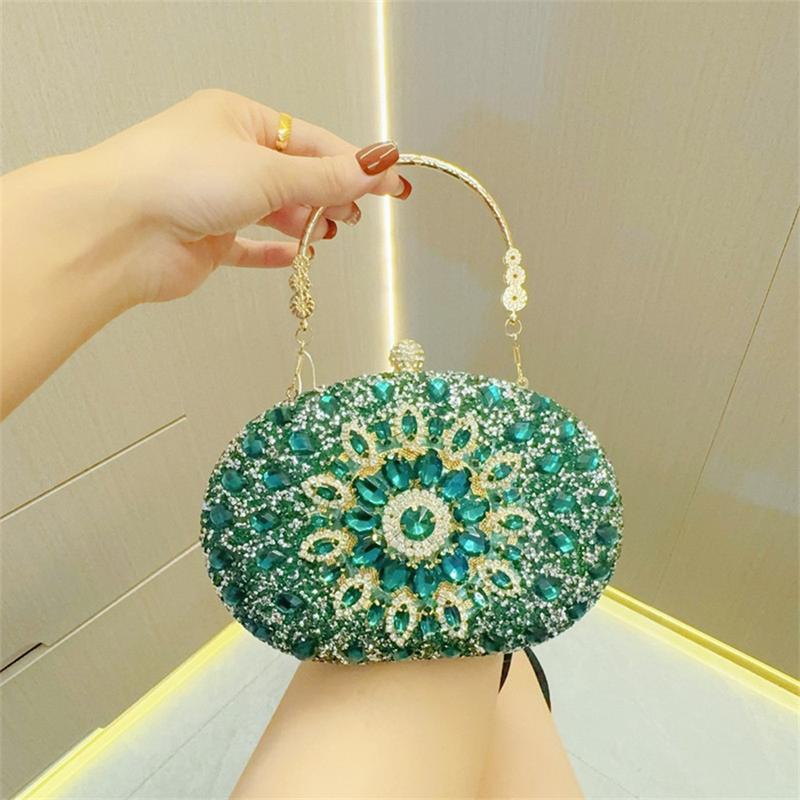 High Quality Rhinestone Bag Women's Evening Dress Banquet Hand Bag Inlaid Diamond Hand Dinner Bag Cheongsam Bag Crossbody Bag Shoulder Bag party prom