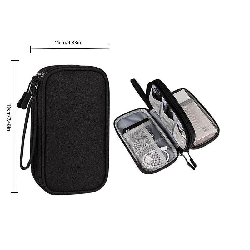 Electronic Organizer Travel USB Cable Accessories Bag Case,Waterproof for Power Bank,Charging Cords,Chargers,Mouse ,Earphones Flash Drive