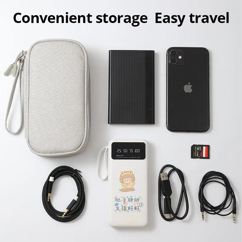 Electronic Organizer Travel USB Cable Accessories Bag Case,Waterproof for Power Bank,Charging Cords,Chargers,Mouse ,Earphones Flash Drive