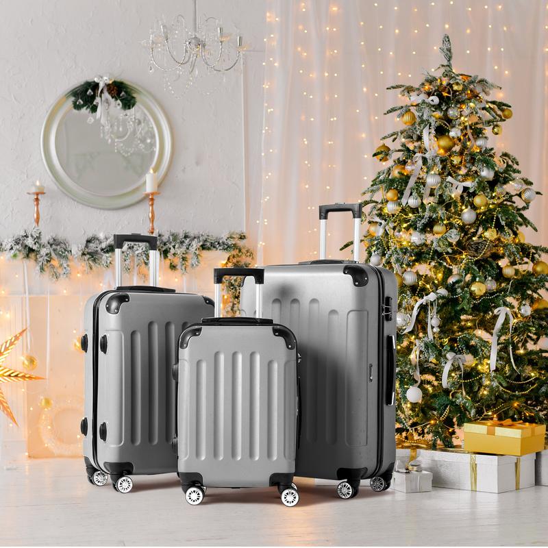 3 Piece Nested Spinner Suitcase Luggage Set With TSA Lock