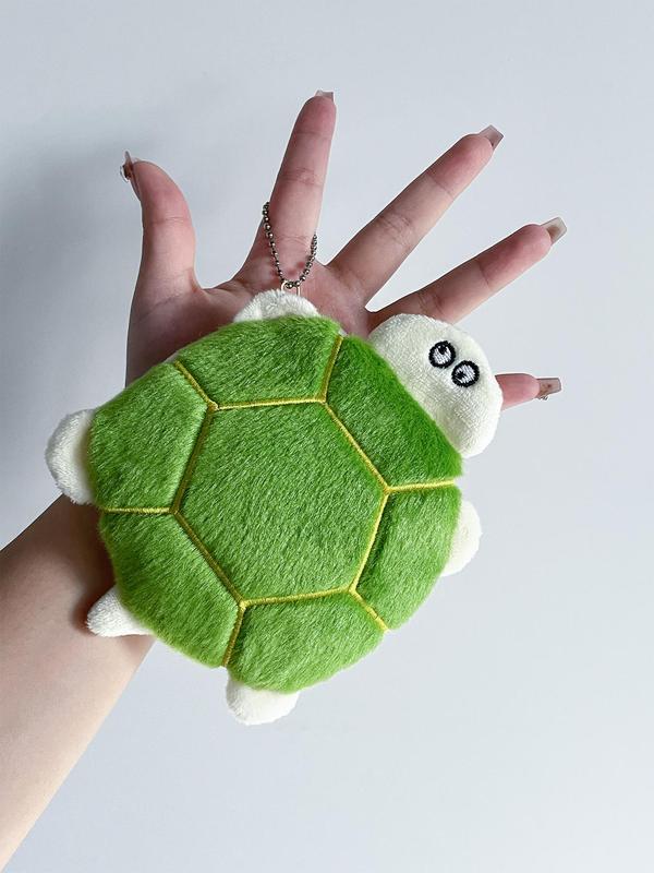 Cute Cartoon Turtle Design Plush Coin Purse, Soft Plush Turtle Design Coin Purse, Fashionable Wallet for Women & Girls