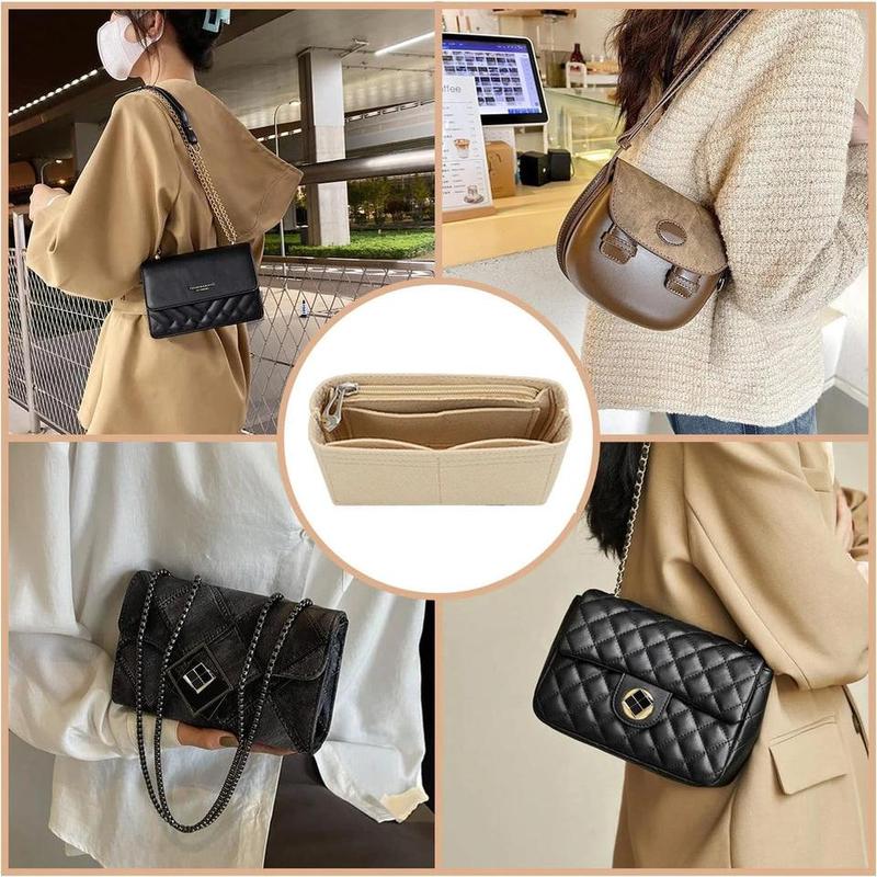 Bag Organizer for Longchamp Small Tote Bag Timid Bag Storage & Finishing Inner Bag Liner Handbags Insert Organizer fit Mini Size makeup bag