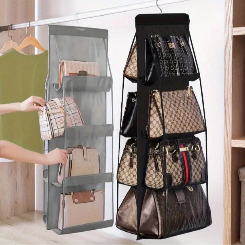 Multi-layer Handbag Hanging Storage Box, 1 Count Foldable Bag Storage Rack, Space Saving Bag Organizer for Bedroom, Living Room, Office