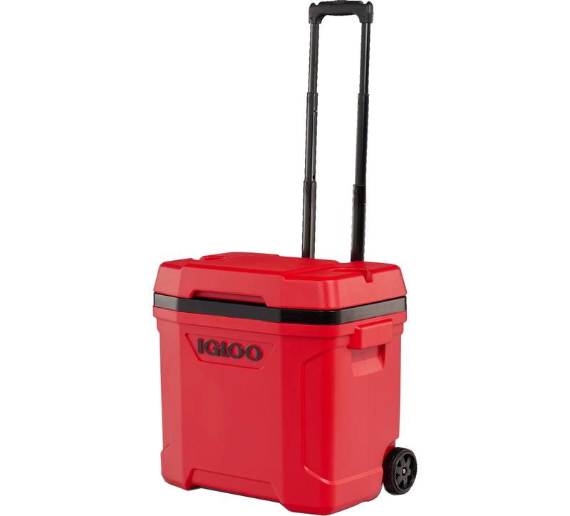 Igloo 30 Quart Latitude Roller Cooler - MaxCold Insulation, Leakproof Lid, Adjustable Strap - Perfect for Traveling with Beverages