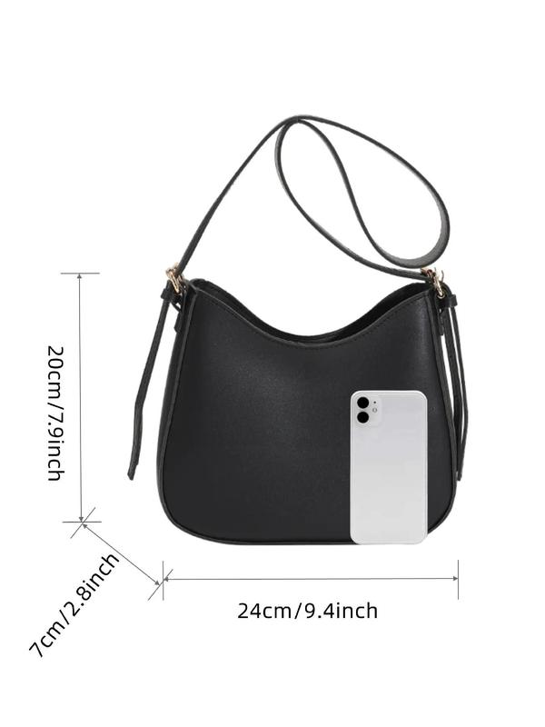 Women's Fashionable Solid Shoulder Bag, Casual Pu Crossbody Bag for Daily Used, Casual Trendy Versatile High-quality Commuting Bag, Girl Fashionable Shopping Bag