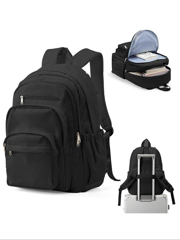 Casual Large Capacity Travel Backpack, Lightweight Comfortable Zipper Backpack, Multi-pocket Laptop Bag, Airline Check-in Bag, Travel Backpack with Handle