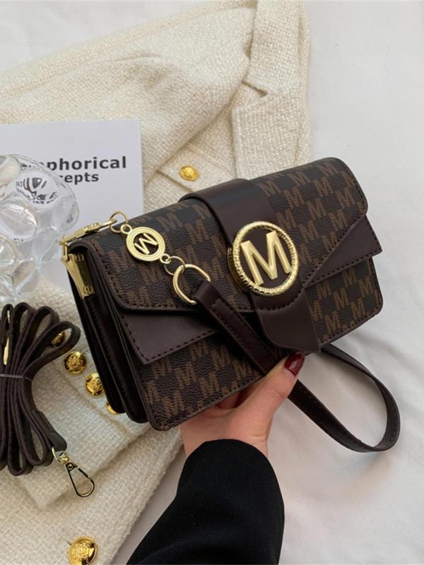 Women's Fashionable Solid Color Crossbody Bag, Casual Versatile Square M Design Shoulder Bag for Daily Used, Trendy All-match Commuter Bag