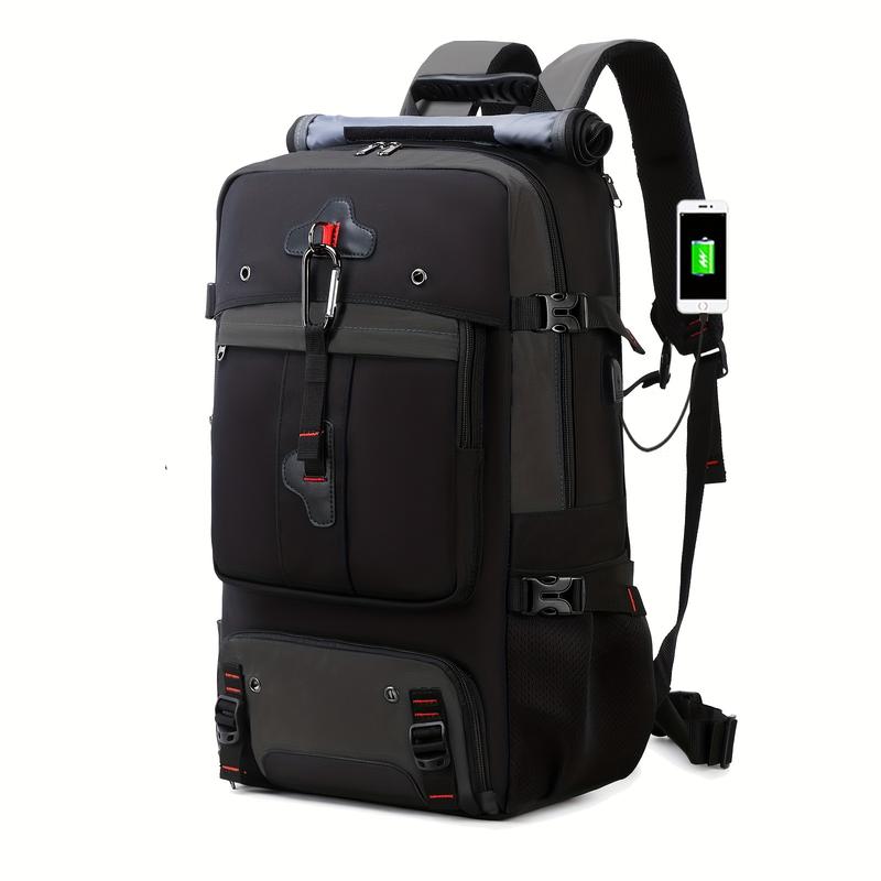 50L Spacious Hiking Travel Backpack - Multi-Functional, Water-Resistant, Ventilated, and Ergonomic Design with Shoe Compartment, Laptop Sleeve, and Multiple Pockets - Ideal for Outdoor Camping, Sports, and Adventure Enthusiasts