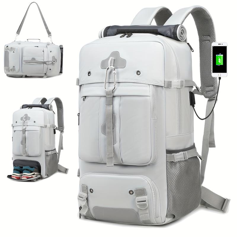 50L Spacious Hiking Travel Backpack - Multi-Functional, Water-Resistant, Ventilated, and Ergonomic Design with Shoe Compartment, Laptop Sleeve, and Multiple Pockets - Ideal for Outdoor Camping, Sports, and Adventure Enthusiasts