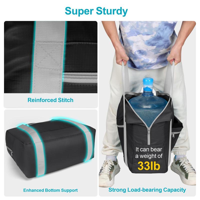 Travel Duffel Bag, Lightweight Gym Bag for Men Women, Foldable Carry on Weekend Bags for Women Men, Water Resistant Workout Bag Sports Gym