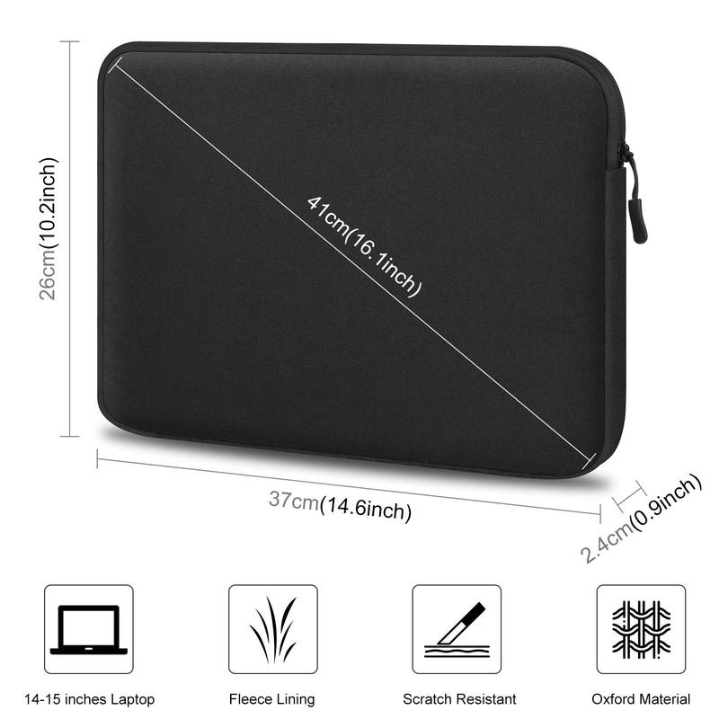 Solid Color Laptop Sleeve, Scratch Resistant Design Tablet Bags, Stylish Storage Bag for 14-15 Inch Laptop