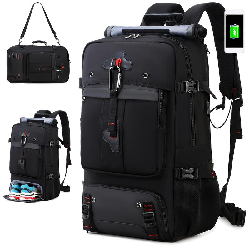 50L Spacious Hiking Travel Backpack - Multi-Functional, Water-Resistant, Ventilated, and Ergonomic Design with Shoe Compartment, Laptop Sleeve, and Multiple Pockets - Ideal for Outdoor Camping, Sports, and Adventure Enthusiasts