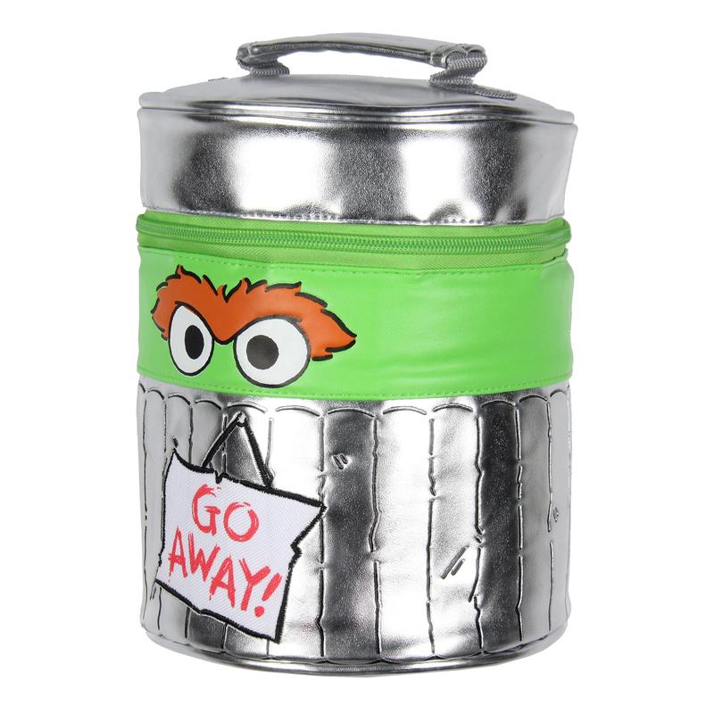 Sesame Street Oscar the Grouch Go Away! Trash Shaped Insulated Lunch Box Bag Tote