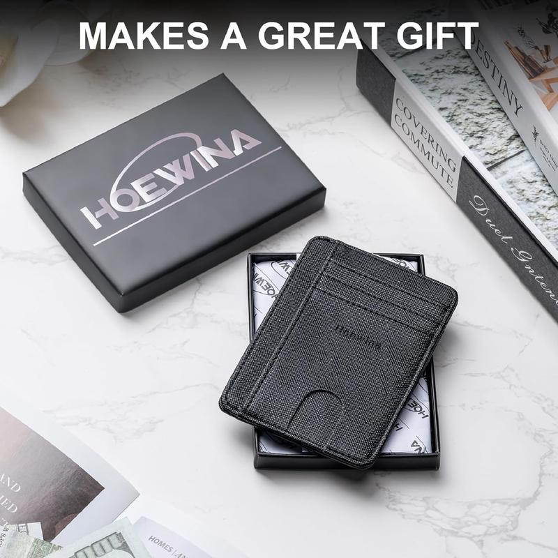 2025 Wallet for Men, Credit Card Holder, Slim Minimalist Wallet, Front Pocket RFID Blocking Leather Thin Wallet for Men and Women(Cross Black)06