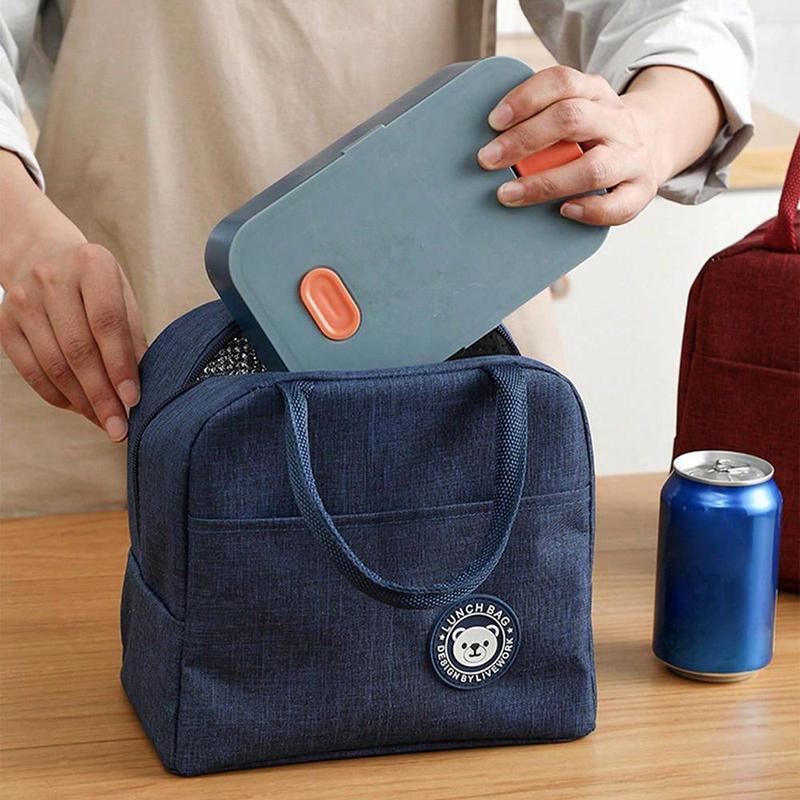 Portable Lunch Bag, Insulated Lunch Box Bag, Lunch Box Tote Pouch, Kids School Bento Container, Picnic Food Storage Bag