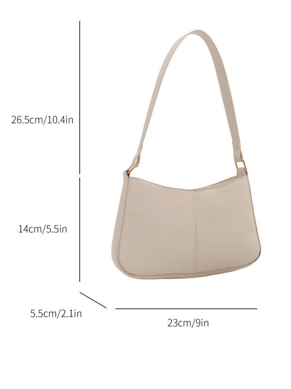 Women's Solid Color Shoulder Bag, Fashionable Large Capacity Crossbody Bag for Daily Used, Casual Trendy Versatile High-quality Daily Commuting Bag