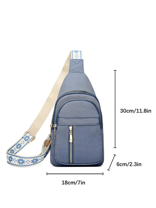 Fashionable Zipper Chest Bag, Casual Versatile Adjustable Crossbody Bag for Women, Lightweight Phone Bag, Trendy All-match Sling Bag for Daily Used