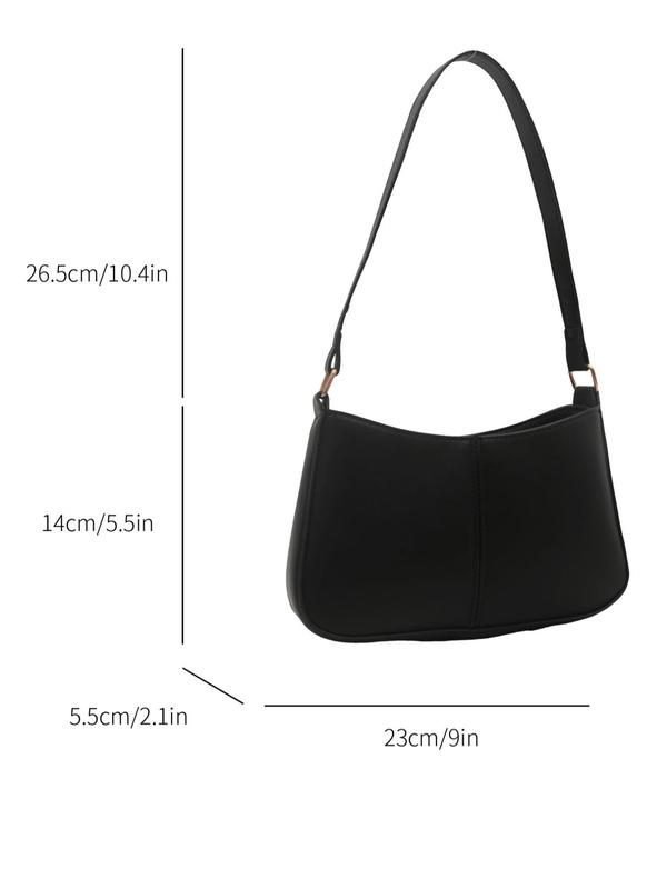 Women's Solid Color Shoulder Bag, Fashionable Large Capacity Crossbody Bag for Daily Used, Casual Trendy Versatile High-quality Daily Commuting Bag