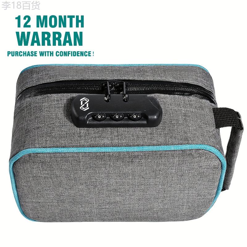 1pc Smell Proof Combination Lock Stash Bag, File Organizer Case Container, Medicine Lock Box, Travel Odorless Storage Bag